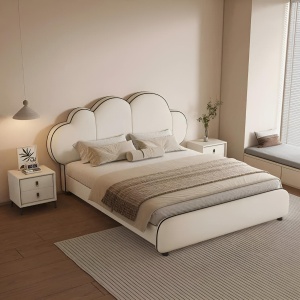 Pat Clouds – Pat tapițat catifea cu ladă de depozitare opțională | Homedit