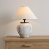 Lampa Toras din ceramică cu abajur textil – design elegant