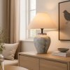 Lampa Titan – Lampa ceramică înaltă cu abajur textil| Homedit