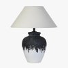 Lampa de masă Crown din ceramică cu abajur textil | Homedit