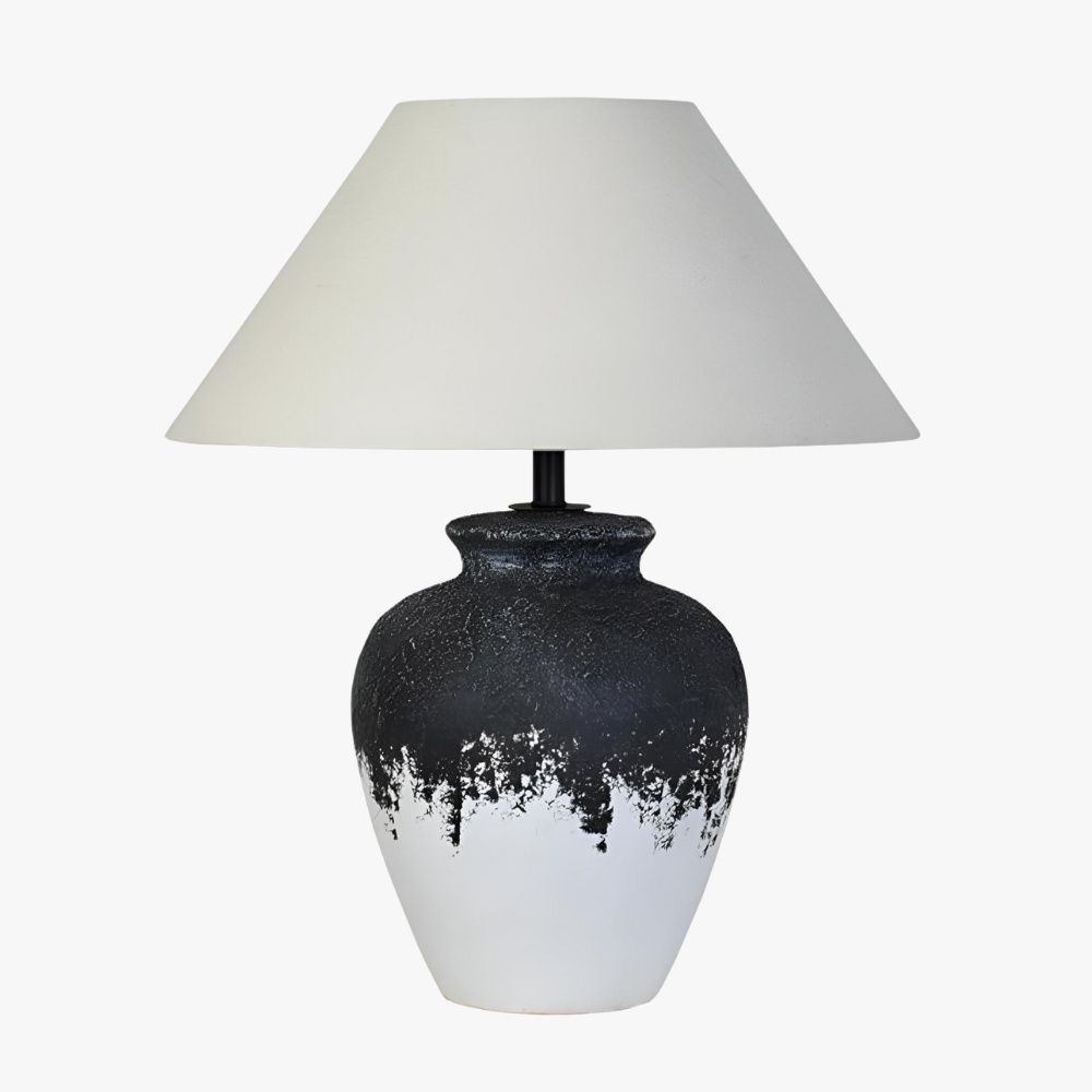 Lampa de masă Crown din ceramică cu abajur textil | Homedit