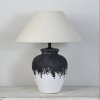 Lampa de masă Crown din ceramică cu abajur textil | Homedit