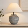 Lampă ceramică Volerra cu abajur textil – iluminat elegant pentru casă