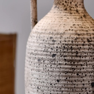 Lampă ceramică Vaze cu abajur textil, H58 cm – Design elegant pentru living și dormitor