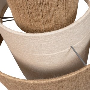 Lampa suspendată Duo din sfoară și material textil | Homedit