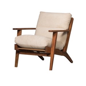 Fotoliu Lorn din lemn masiv și bouclé deschis – design nordic elegant | Homedit