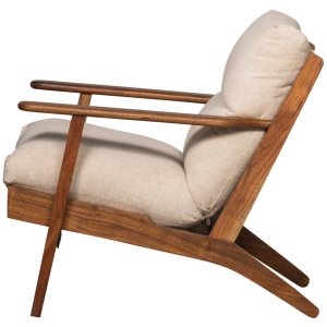 Fotoliu Lorn din lemn masiv și bouclé deschis – design nordic elegant | Homedit