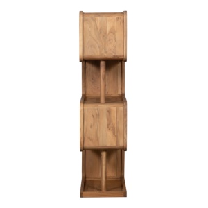 Consola Coral din lemn masiv acacia – raft decorativ sculptural | Homedit
