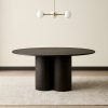 Masă de dining rotundă Amira 140 cm | Design elegant brun-închis