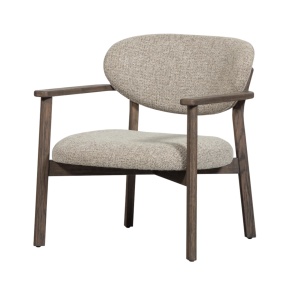 Fotoliu Masta din lemn masiv și tapițerie melanj | Homedit