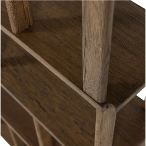 Bibliotecă din lemn masiv de stejar Nero – Design geometric | Homedit