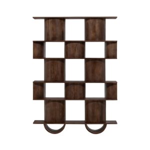 Bibliotecă din lemn masiv de mango Illora – Design geometric modern | Homedit