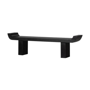 Băncuță Samy din lemn masiv de mango negru – Design minimalist sculptural | Homedit Băncuță Samy din lemn masiv de mango negru – Design minimalist sculptural | Homedit