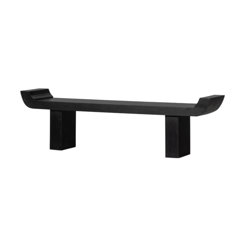 Băncuță Samy din lemn masiv de mango negru – Design minimalist sculptural | Homedit Băncuță Samy din lemn masiv de mango negru – Design minimalist sculptural | Homedit