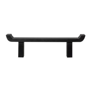 Băncuță Samy din lemn masiv de mango negru – Design minimalist sculptural | Homedit