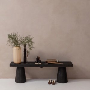 Băncuță Manta din lemn masiv de mango – Design sculptural și robust | Homedit