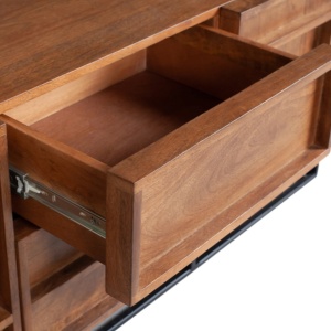 Comodă TV Nirma din lemn masiv de mango – design natural și elegant | Homedit Comodă TV Nirma din lemn masiv de mango – design natural și elegant | Homedit