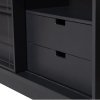 Bibliotecă Evond din lemn masiv de pin – design modern cu uși glisante Bibliotecă Evond din lemn masiv de pin – design modern cu uși glisante
