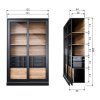 Bibliotecă Pines din lemn masiv de pin – design modern cu uși din sticlă Bibliotecă Pines din lemn masiv de pin – design modern cu uși din sticlă