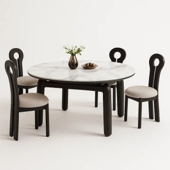 Masa extensibila 80 - 130 cm lemn masiv Cedric, masa bucatarie, masa dining Homedit