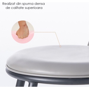 Scaun premium din otel galvanizat Milan maro, Homedit