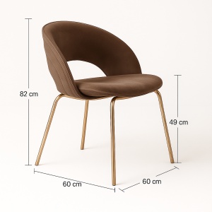 Scaun din otel galvanizat maro Serenity, Homedit