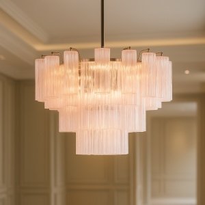 candelabru sticla roselle, 70 cm x 52 cm, homedit