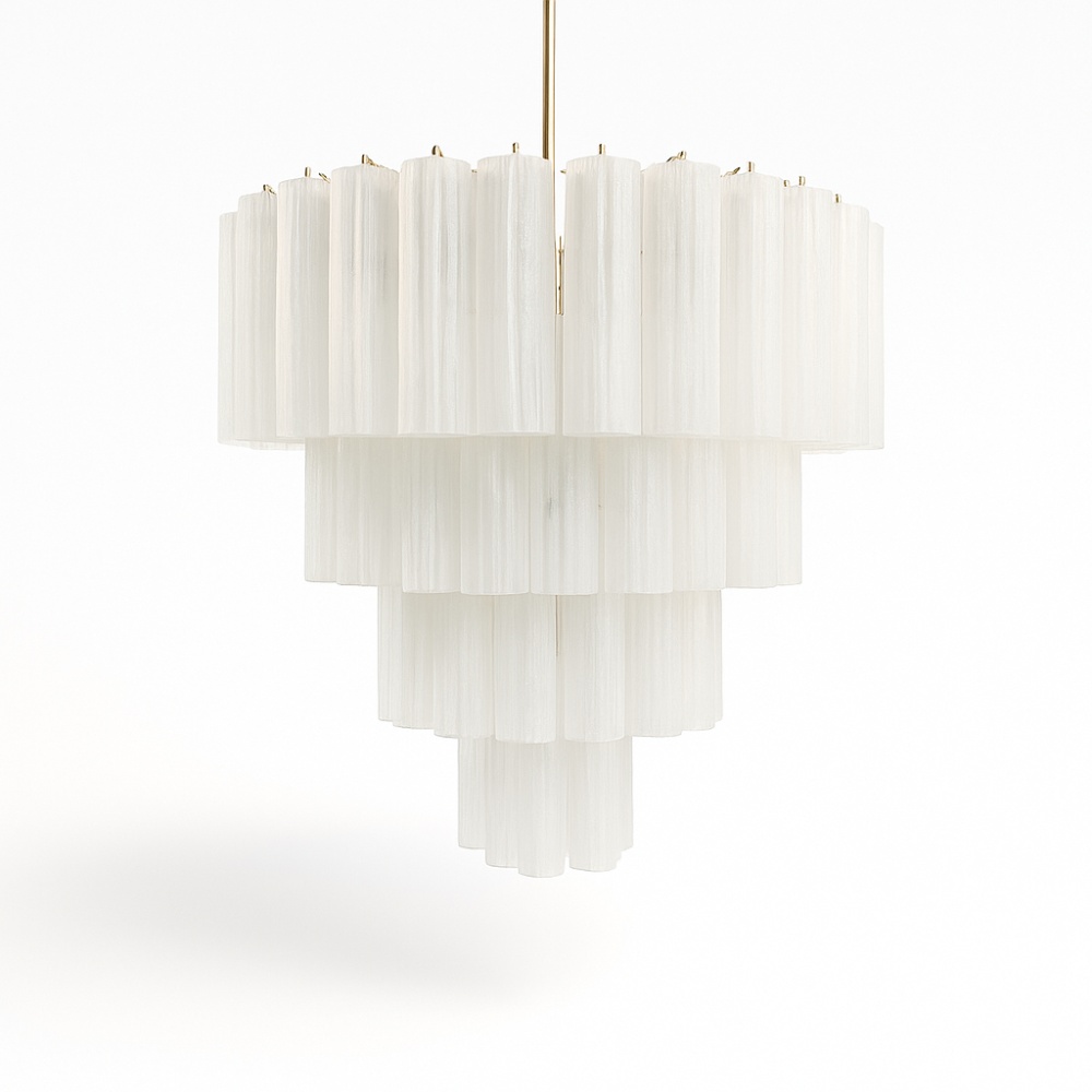 candelabru luretta, elemente de metal si sticla, homedit