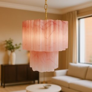 candelabru merisi, 80 cm x 77 cm, sticla si metal, homedit