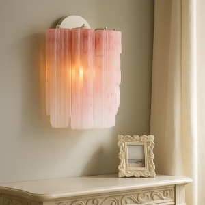 aplica de perete helena, elemente de sticla si metal argintu, homedit