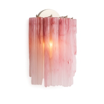 aplica de perete helena, elemente de sticla si metal argintu, homedit