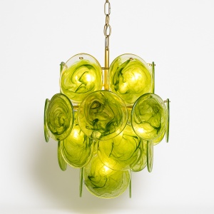 candelabru verto, elemente de sticla si metal, homedit