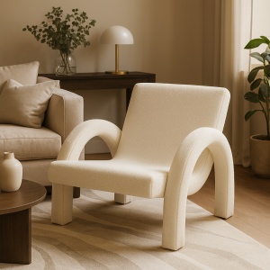 fotoliu luma, boucle 57 x 90 x 76 cm, homedit