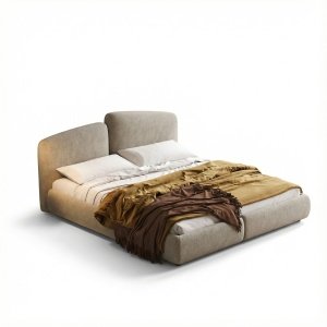 pat cu somiera, catifea calma, homedit