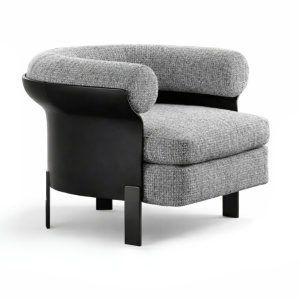 fotoliu Noro Plus, 90 x 85 x 67 cm piele si material textil, homedit