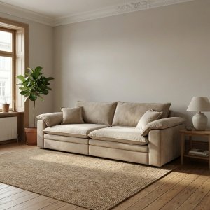 Canapea Alyma, topper si material catifea, Homedit