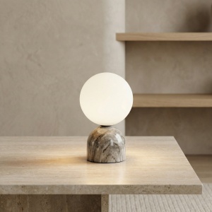 lampa marmura si sticla Bub, 25 cm x 15 cm, homedit