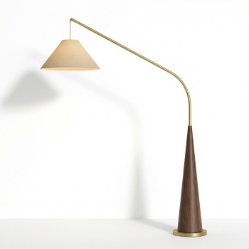 lampadar cu finisaj de nuc arco, homedit