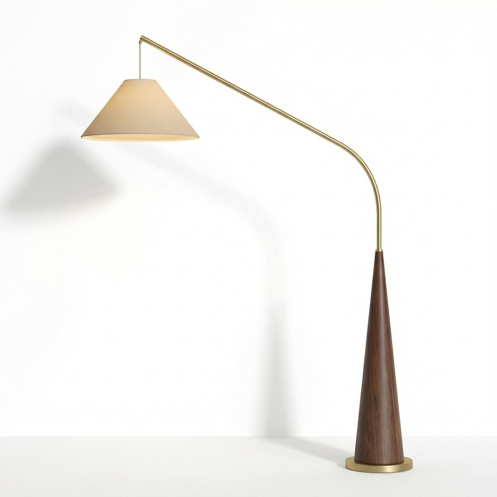 lampadar cu finisaj de nuc yron, homedit