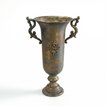 vaza decorativa din fier, 28 x 21 x 48,5 cm aurelia, homedit