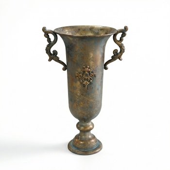 vaza decorativa din fier, 28 x 21 x 48,5 cm aurelia, homedit