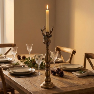 Sfeșnic din fier, 13,5 x 13,5 x 49 cm Sarhy, homedit