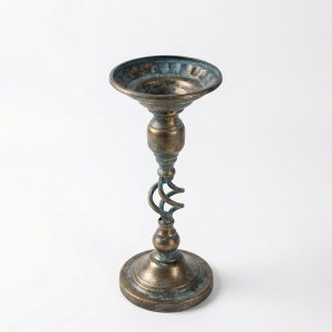 Sfeșnic decorativ din fier, 16,5 x 16,5 x 38,5 cm  Bry, homedit