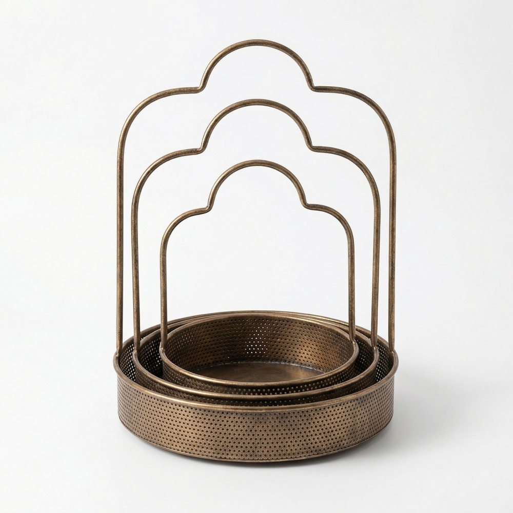 set 3 cosuri de depozitare din fier Lerry, homedit