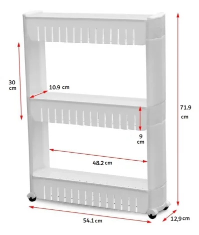 Organizator cu roti slim multifunctional, baie, bucatarie, birou, Homedit