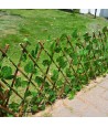 Gard L decorativ extensibil, 70 cm, gard cu frunze, Homedit