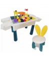Set masuta tip lego+ 1 scaunel pentru copii, masa activitati copii Homedit