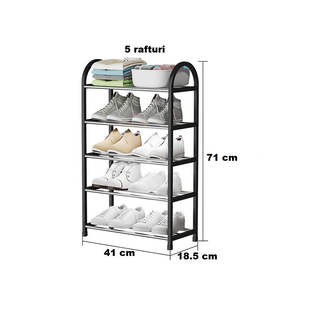 Raft pentru depozitare pantofi, organizator pantofi, 71 x 41 cm