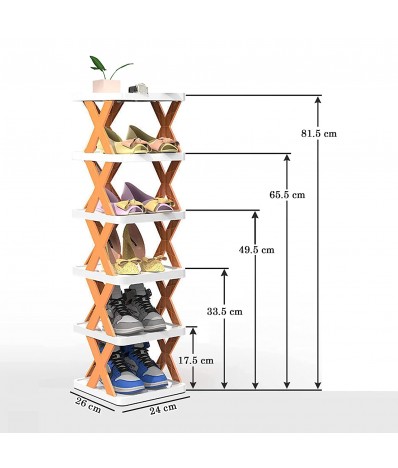 Pantofar pliabil cu 6 etaje, organizator din plastic pentru pantofi, Homedit