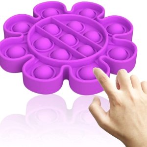 Jucarie senzoriala Push Bubble Fidget, figurana floare mov